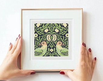 William Morris Birds Cross Stitch Pattern: Floral Art (PDF Pattern) vintage chart