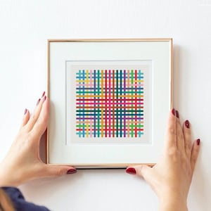 Geometric xstitch pattern - the stitch patterns - Modern Cross Stitch - Digital PDF, Instant Download, colorful cross stitch, sampler pdf