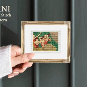 MINI "Four dancers" by Edgar Degas Cross Stitch PDF Pattern. Famous Painting Cross Stitch PDF Pattern. Degas cross stitch patterns, tiny