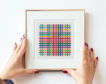 Geometric xstitch pattern - the stitch patterns - Modern Cross Stitch - Digital PDF, Instant Download, colorful cross stitch, sampler pdf