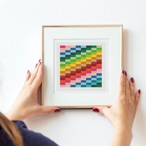 Geometric Cross Stitch Pattern: Modern Craft Therapy (Digital PDF)