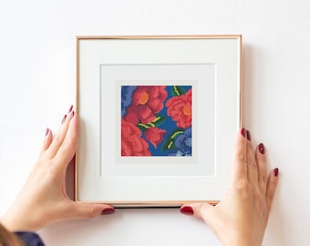 Mini Floral Cross Stitch Pattern: Easy Flower Embroidery (Digital Download) modern stitching chart