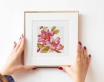 Floral Cross Stitch Pattern: Mini Flower Embroidery (Digital Download)