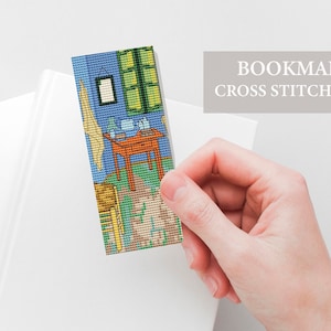 Cross stitch bookmark pattern -Vincent Van Gogh - instant download PDF - counted cross stitch,  digital pattern,  cross stitch gift, art