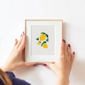 Lemons cross stitch pattern PDF - lemon embroidery - Instant download - Small cross stitch, modern cross stitch, gift for christmas, easy
