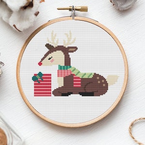 Weihnachten Kreuzstich Muster PDF, Kreuzstich Muster, Weihnachten Dekor Wandkunst, sofort Download PDF, Kreuzstich PDF, Tier Kreuzstich
