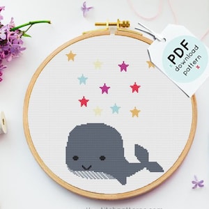 Whale nursery cross stitch patterns,baby nursery cross stitch , cross stitch pdf, cross stitch ocean, Animals patterns,baby gift needlecraft