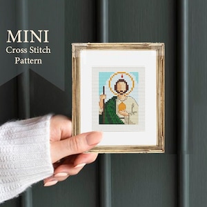 Mini st. Jude Thaddaeus PDF Pattern, Religious Cross Stitch, Patron: of ...