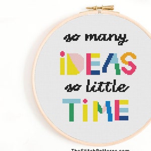 Nursery quote modern cross stitch pattern, so many toys, boy girl cross stitch, geometric, colour quote design, inspirational, instant pdf