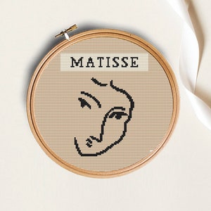 Matisse cross stitch pattern,boho cross stitch PDF, matisse embroidery, Abstract woman figure, contemporary xstitch, matisse decor, pdf