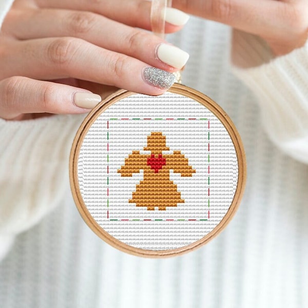 Angel cross stitch, mini cross stitch pattern, christmas stitch, christmas angel, nordic angel, Scandinavian style, small cross stitch, tiny