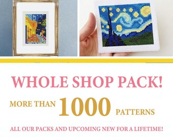 MEGA OFFER LIFETIME, all access cross stitch patterns, present and futur, Special Bundle pack,  Access lifetime, instant download,