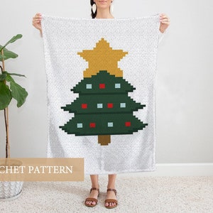 Christmas tree pattern for crocheted blanket
