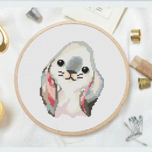 Bunny cross stitch Pattern PDF,Bunny Embroidery,Farm Animals Cross Stitch pattern,Nursery cross stitch,Farm Animals xstitch,Instant Download