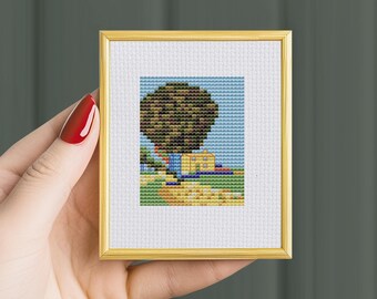 Van Gogh Cross Stitch Pattern: Mini Painting counted chart  (PDF Pattern) needlepoint, stitching
