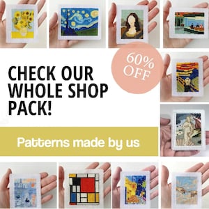 Lifetime Access: 1700+ Cross Stitch Patterns (PDF Files), instant download, complete shop charts