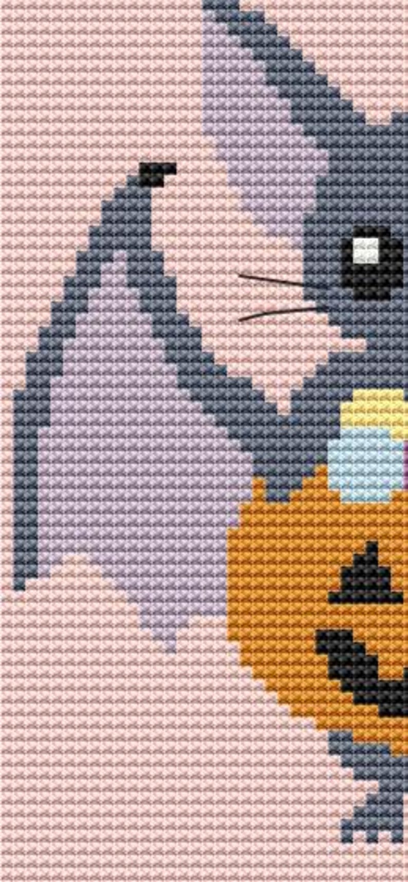 Cute Halloween Bat Cross Stitch Pattern, Mini PDF Chart,pumpkin Candy ...
