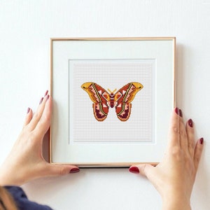 Mini Monarch butterfly cross stitch pattern PDf, Modern cross stitch pattern, Cottagecore decor, vintage butterfly, Butterfly wall decor DIY