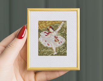 Ballet Dancer Star Cross Stitch Pattern: Miniature Degas Art (PDF Pattern) mini masterpieces chart