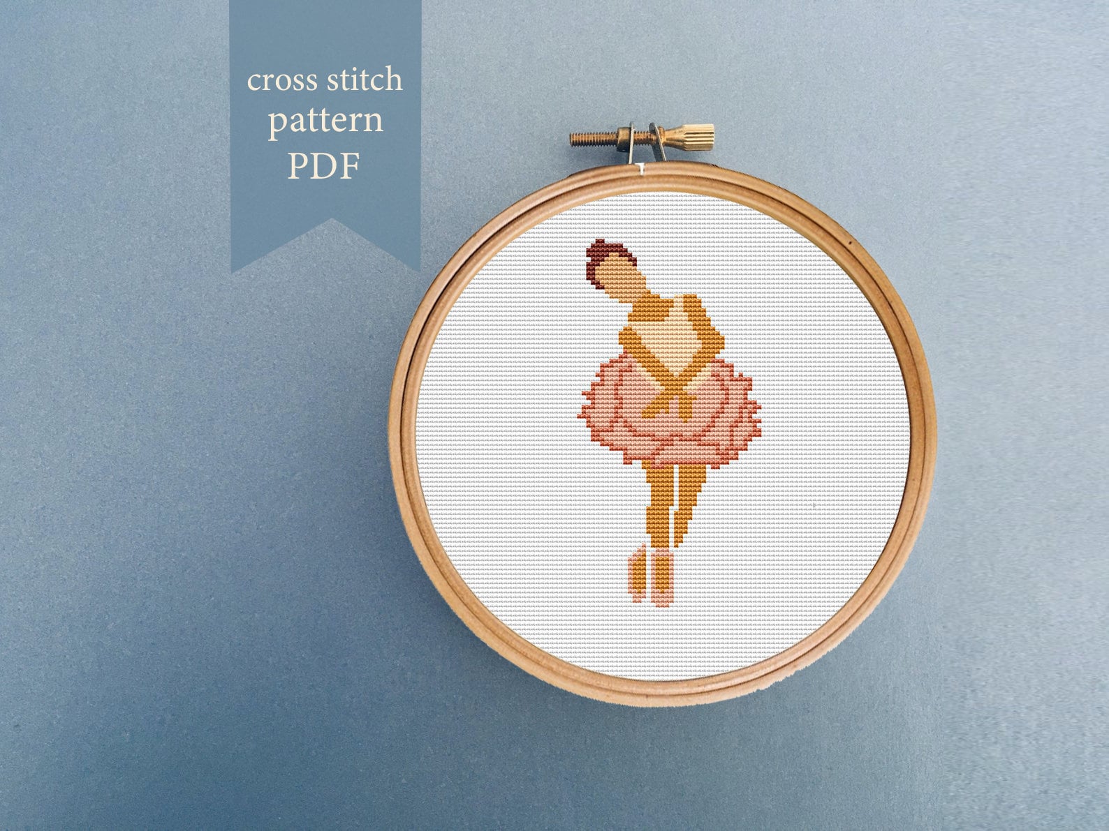 クロスステッチ ハンドメイド 刺繍 完成品 バレエ バレリーナ