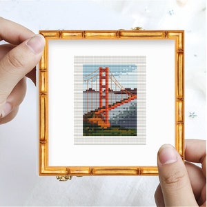 San Francisco mini cross stitch patterns,cities cross stitch, Little San Francisco, Street Modern Cross stitch pattern PDF, USA cross stitch