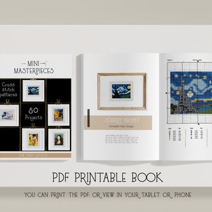 PDF BOOK Mini Masterpieces, Cross Stitch patterns 50 and more Tiny Patterns Cross Stitch Book the tiny stitch, pdf patterns, small stitch image 2