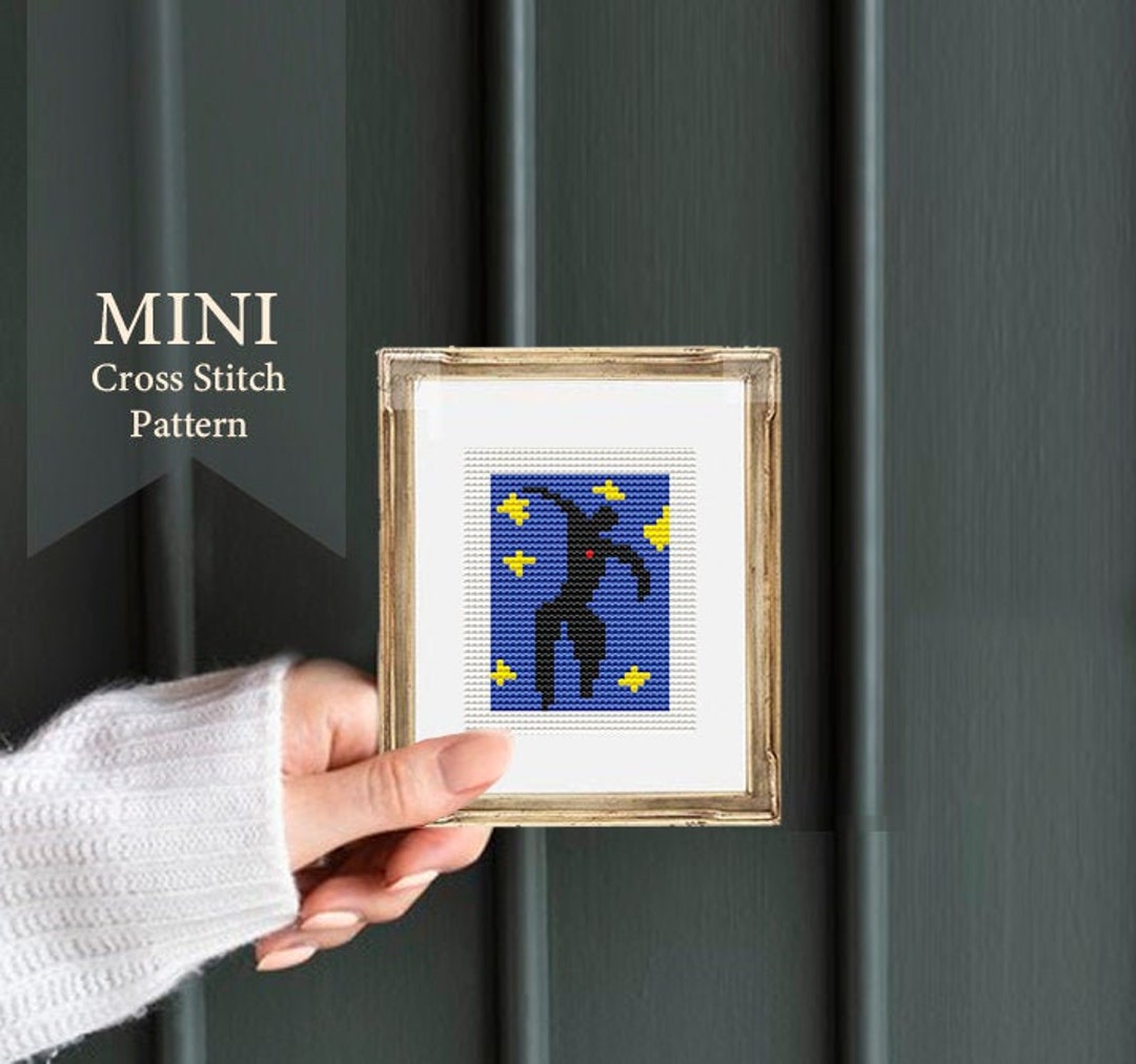 Mini MATISSE Ícaro, Small Cross Stitch, Tiny Cross Stitch, Famous
