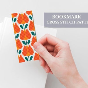 4 Bookmarks Cross Stitch Patterns, beginners, retro bookmarks Cross Stitch Pattern, easy Bookmark Embroidery Pattern, PDF file, xstitch gift image 3