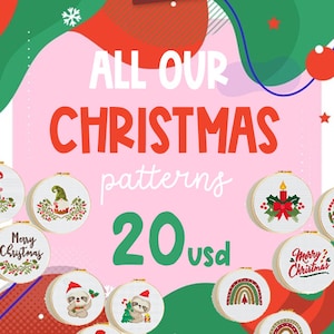 メガオファー、クリスマスクロスステッチパターン100種類以上、スペシャルバンドルパック、生涯アクセス、即時ダウンロード、クリスマスギフト
