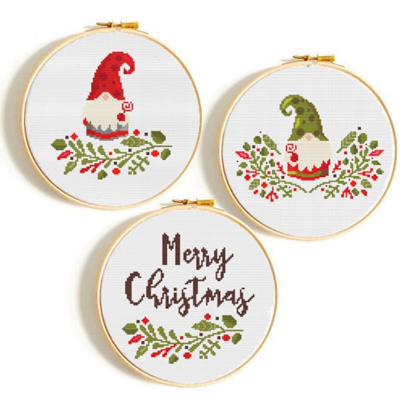 X6 FETE Tomte gnomes christmas cross stitch chart X6 FETE Tomte gnomes christmas cross stitch chart