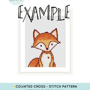 Cross Stitch Pattern Chart, Quirky Cross Stitch Pattern, counted cross stitch Chart, Needlepoint, and Character inspiration pattern image 3