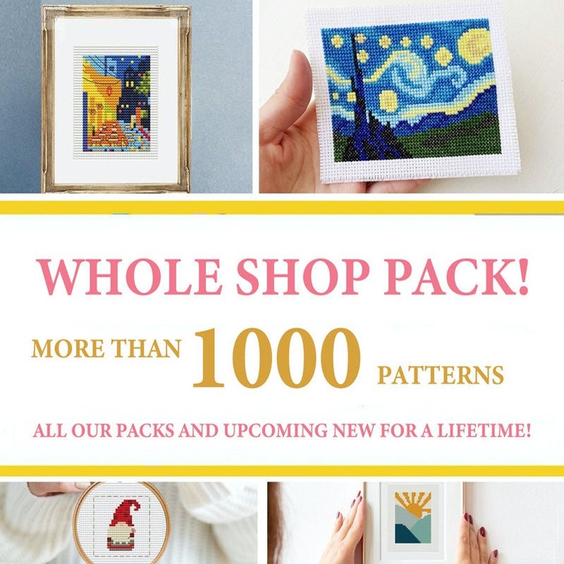 MEGA OFFER LIFETIME, all access cross stitch patterns, present and futur, Special Bundle pack,  Access lifetime, instant download, 