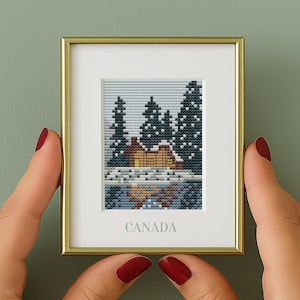 Kanada Kreuzstichmuster: Mini Landschaft Natur Xstitch (PDF Digital Format)