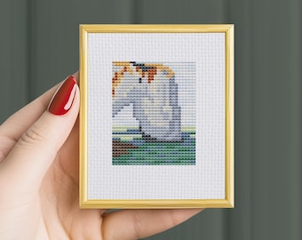 Claude Monet Cross Stitch Pattern: The Manneporte (Instant Download PDF) easy counted chart,  famous painting