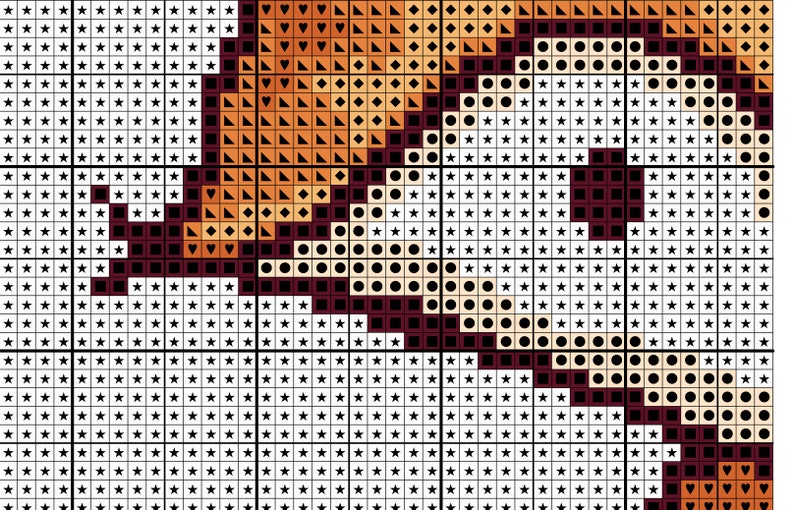 Cross Stitch Pattern Chart, Quirky Cross Stitch Pattern, counted cross stitch Chart, Needlepoint, and Character inspiration pattern image 4
