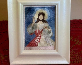 Divine Mercy, mini cross stitch pattern