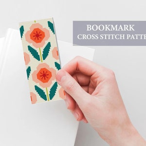 4 Bookmarks Cross Stitch Patterns, beginners, retro bookmarks Cross Stitch Pattern, easy Bookmark Embroidery Pattern, PDF file, xstitch gift image 5