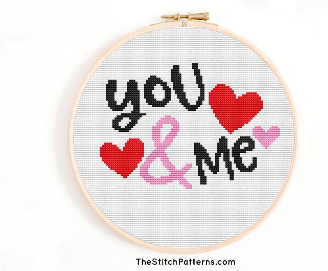 Schemi a punto croce gratis online: Schemi cross stitch Amore e San  Valentino