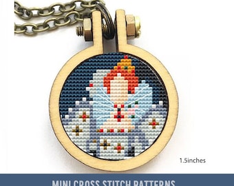 Queen Elizabeth Cross Stitch Pattern – Mini Jewelry Art (PDF)