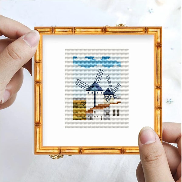 Spain mini cross stitch patterns, city cross stitch, Counted Cross Stitch, Pattern Printable PDF, Instant Download, Spain embroidery, TSP