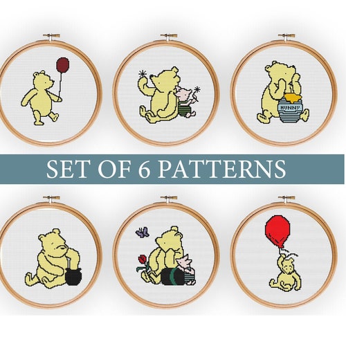 Winnie the Pooh Inspired Cross Stitch Pattern Etsy UK