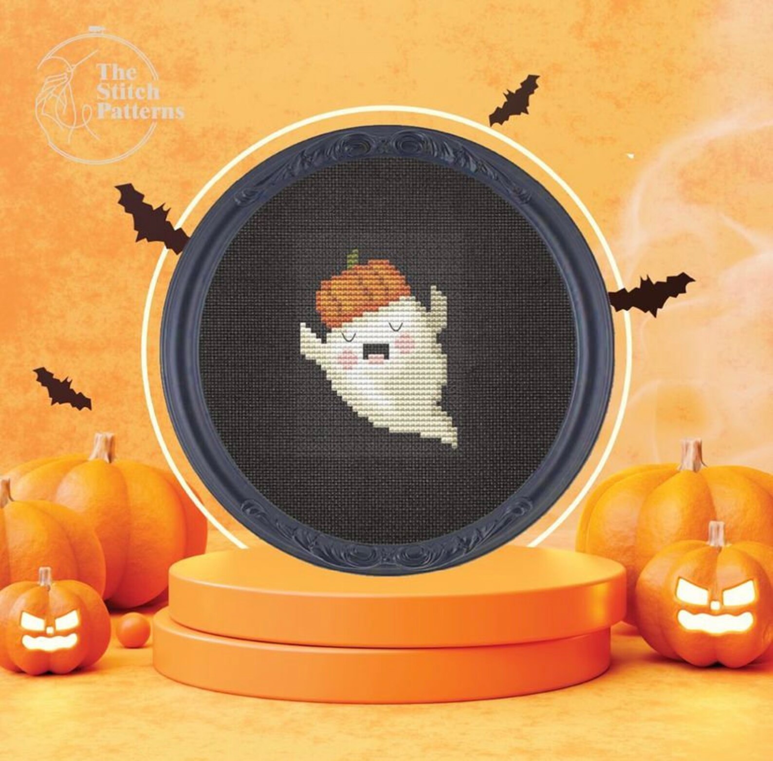 Halloween Ghost Cross Stitch Pattern - PDF Instant Download - 5 ...