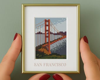 San Francisco Cross Stitch Pattern: Mini City Street Design (PDF Pattern