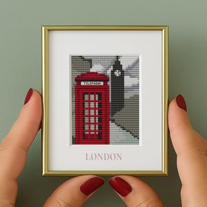 London Cross Stitch Pattern: Big Ben, British Embroidery (PDF Pattern)