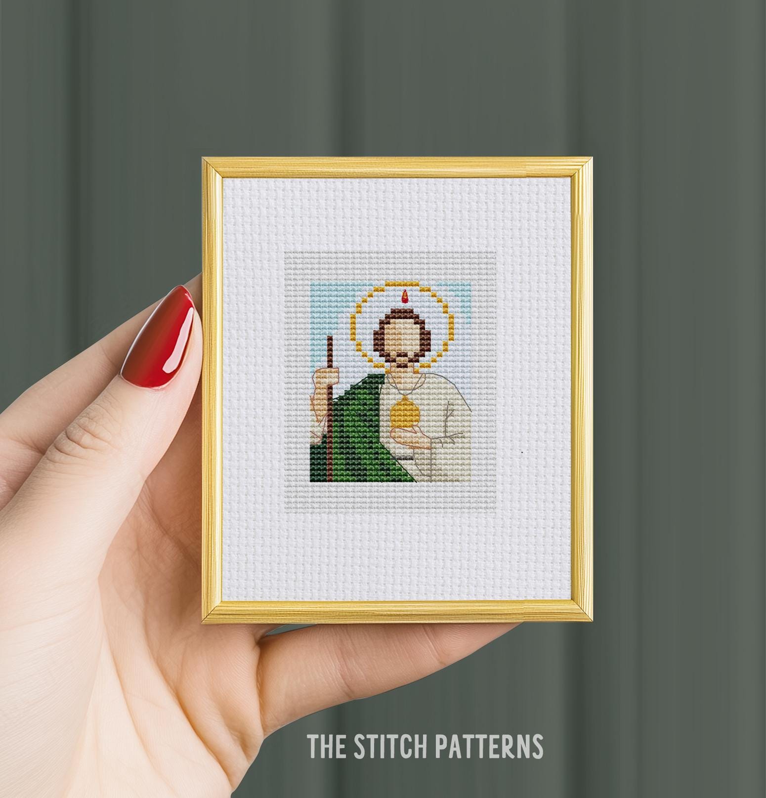 mini-st-jude-thaddaeus-pdf-pattern-religious-cross-stitch-patron-of-desperate-causes-catholic-cross-stitch-gif-for-catholics-diy-etsy