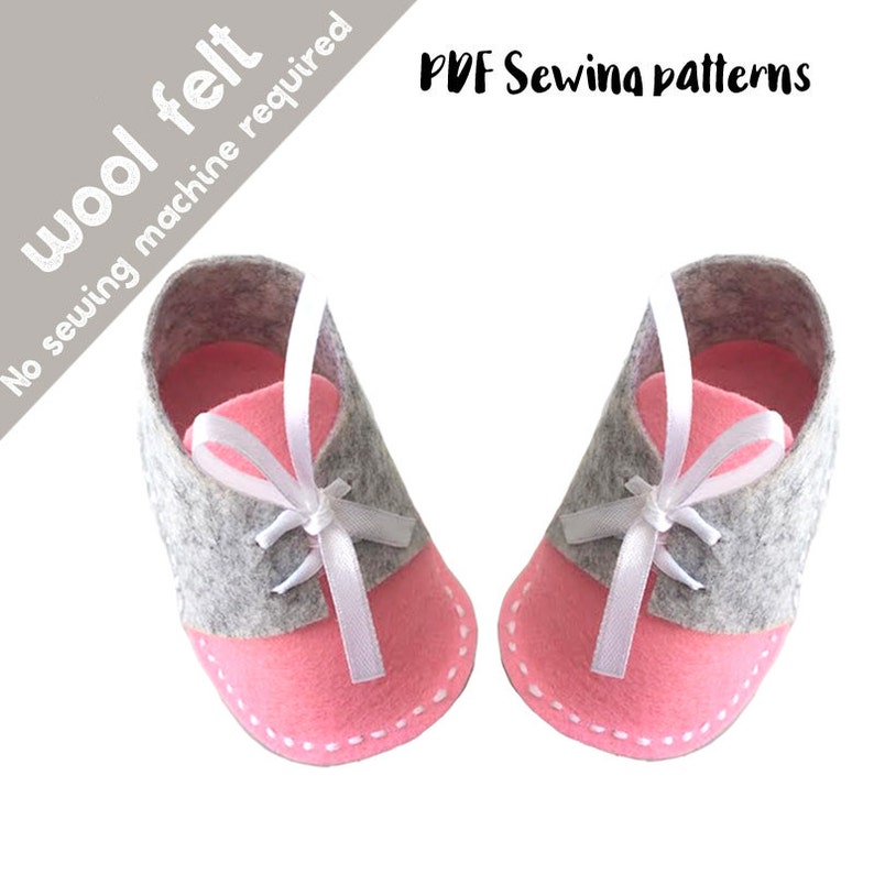 SALE Felt Baby shoes Pattern pdf Felt Pattern pdf Tutorial