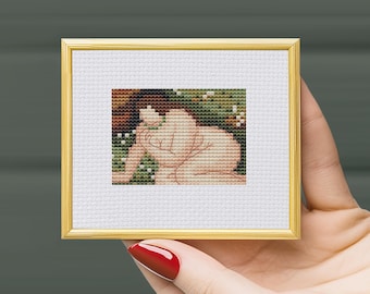 Renoir "Bather" Tiny Cross Stitch Pattern: Miniature Art (PDF Pattern)