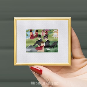 Cross stitch pattern,A Sunday on La Grande Jatte, Georges Seurat,  masterpiece cross stitch pattern, modern embroidery,  cross stitch chart