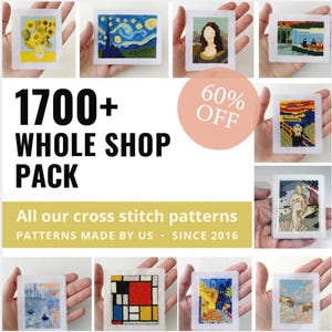 Mega Cross Stitch Pattern Bundle: 1700+ Designs, All Access (PDF Files) easy counted charts