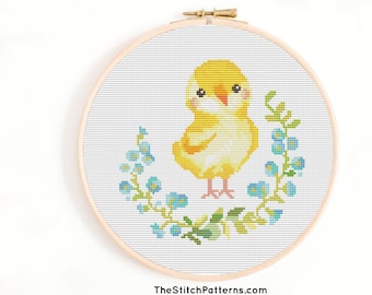 EASTER cross stitch, Flower Embroidery, kids cross stitch, animals cross stitch, cross stitch nursery,Farm animals cross stitch pattern